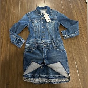 Zara denim skirt dress